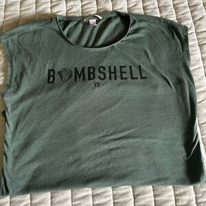 Victoria's Secret Green Graphic Pajama Tee